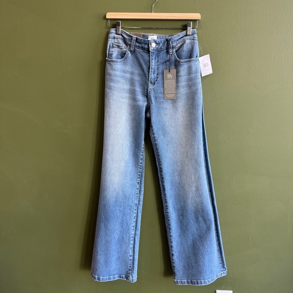 Wash Lab Pants - NWT Wash Lab Poppy Relaxed Straight Leg Denim‎ Jeans Size 27 Medium/Light Wash